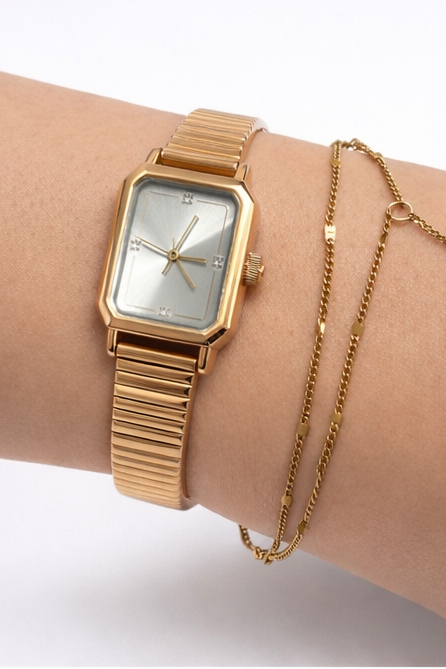 Gold Squared Belle Watch