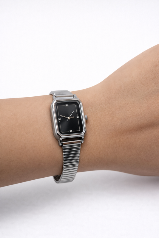 Silver Squared Belle Watch
